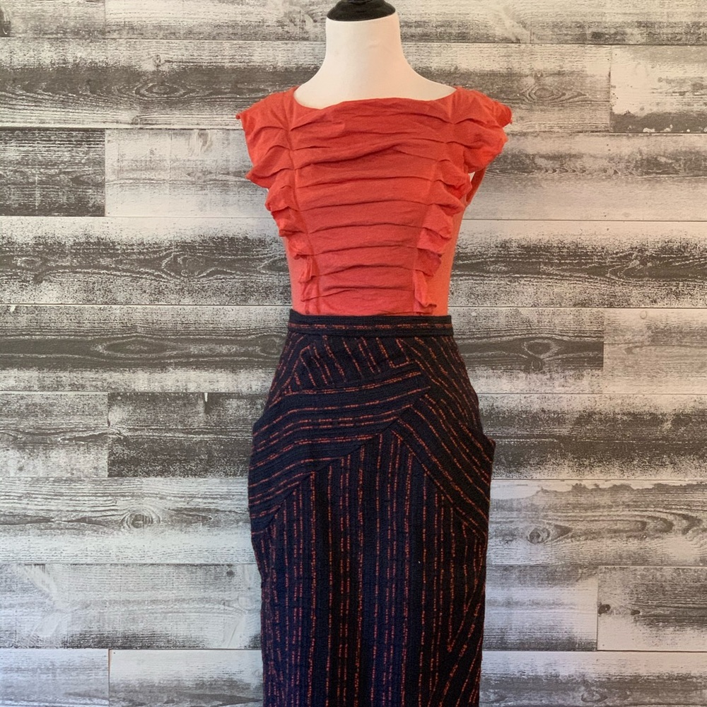 Anthropologie Deletta XS Coral top EUC